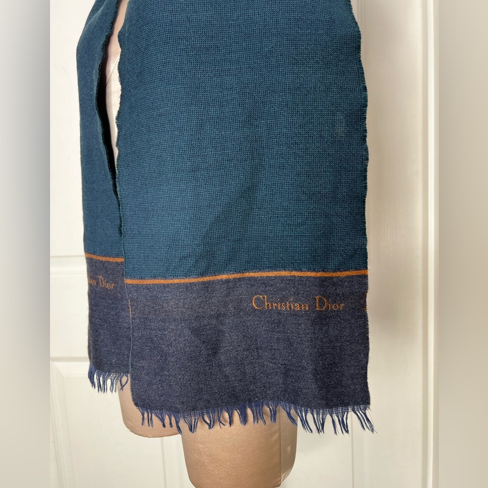 Christian Dior Wool Blue Women’s Scarf - Picture 6 of 9